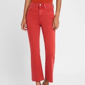 Pistola LENNON Seamed High Rise Crop Boot in Rouge size 27” waist bootcut jean